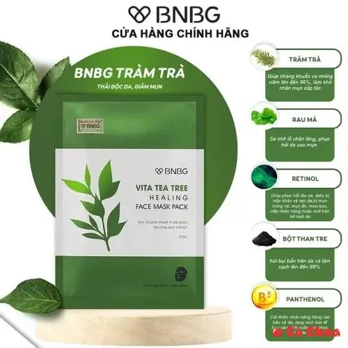 BNBG Vita Tea Tree Healing Face Mask Pack Các dòng mặt nạ BNBG được ưa chuộng nhất hiện nay