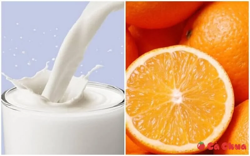 Sữa tươi và cam