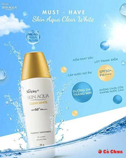 Kem chống nắng Sunplay Skin Aqua Clear White SPF50+ PA++++ TOP kem chống nắng chất lượng giá bình dân